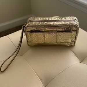 Kate Spade + RMK Gold Textured Mini Wristlet